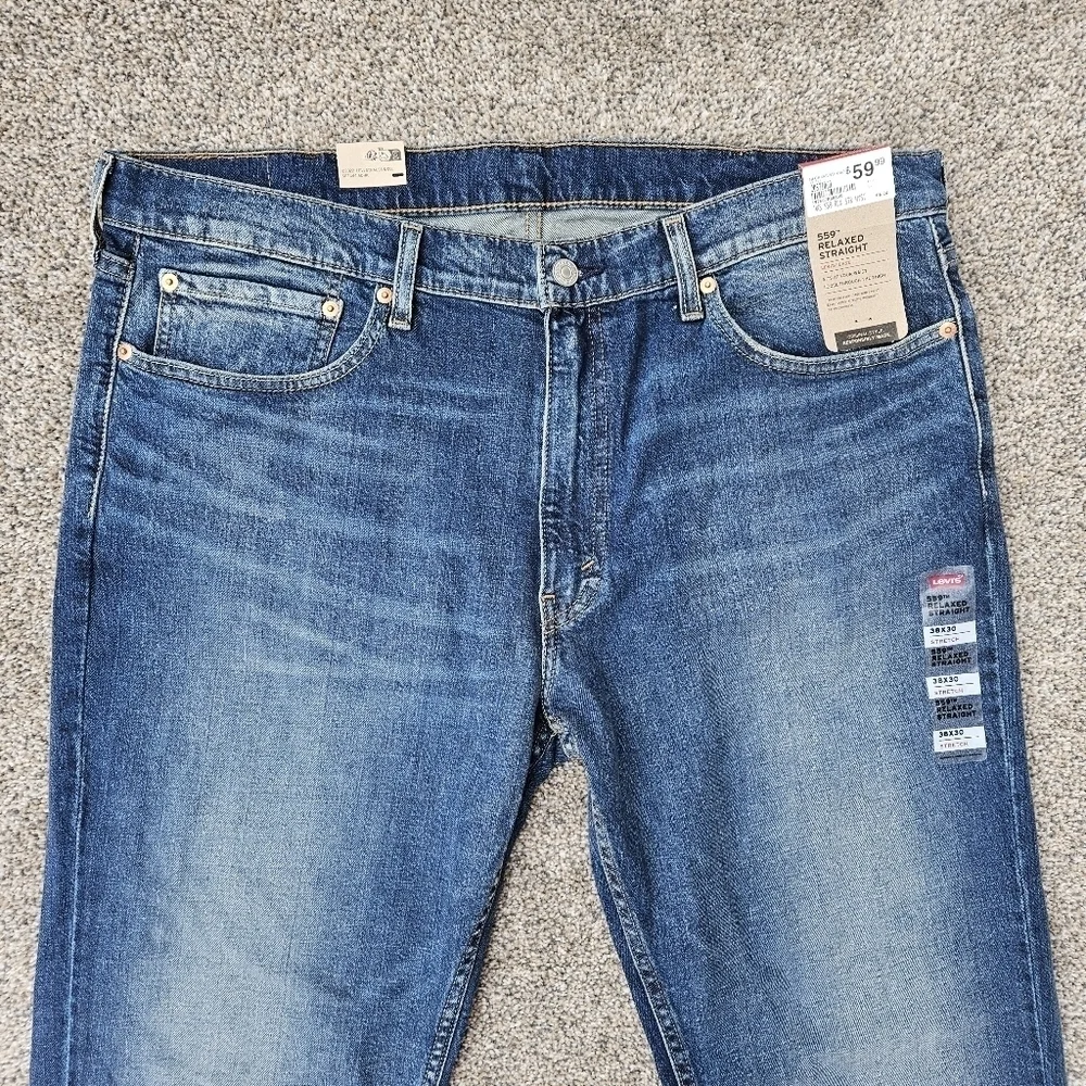 Levi's Mens 559 Relaxed Straight Fit Denim Jeans Casual Levis Ease SZ 38x30 NWT